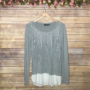🌷5 for $25 Apt. 9 Silver Sequin Long Sleeves Top